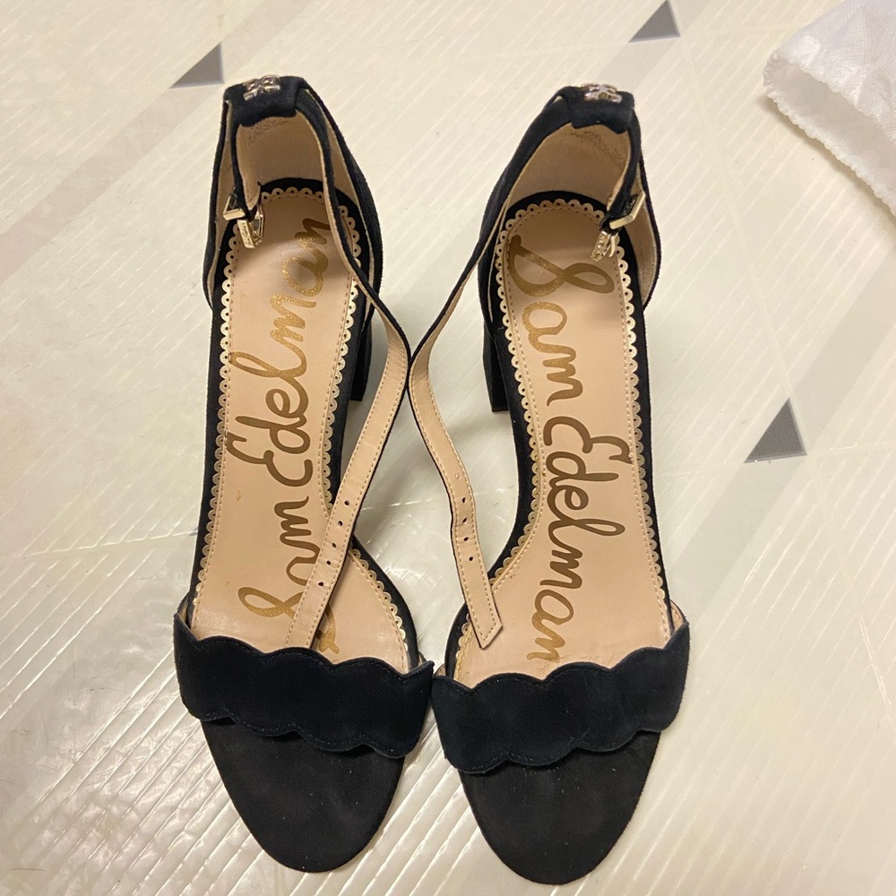 Sam Edelman 3 inch Black Suede Heels